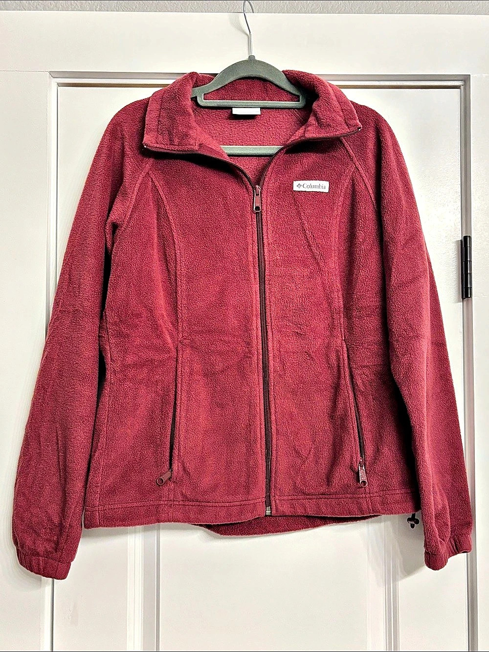 Columbia Women's Benton Springs Full Zip Fleece Jacket Maroon Medium